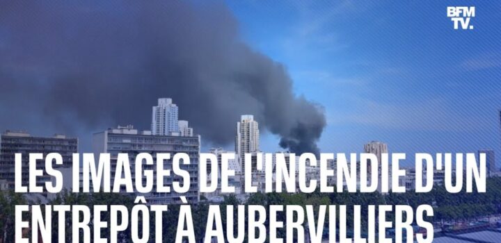 Aubervilliers Seine Saint Denis les images de lincendie de lentrepot Valege a 1024x576 1